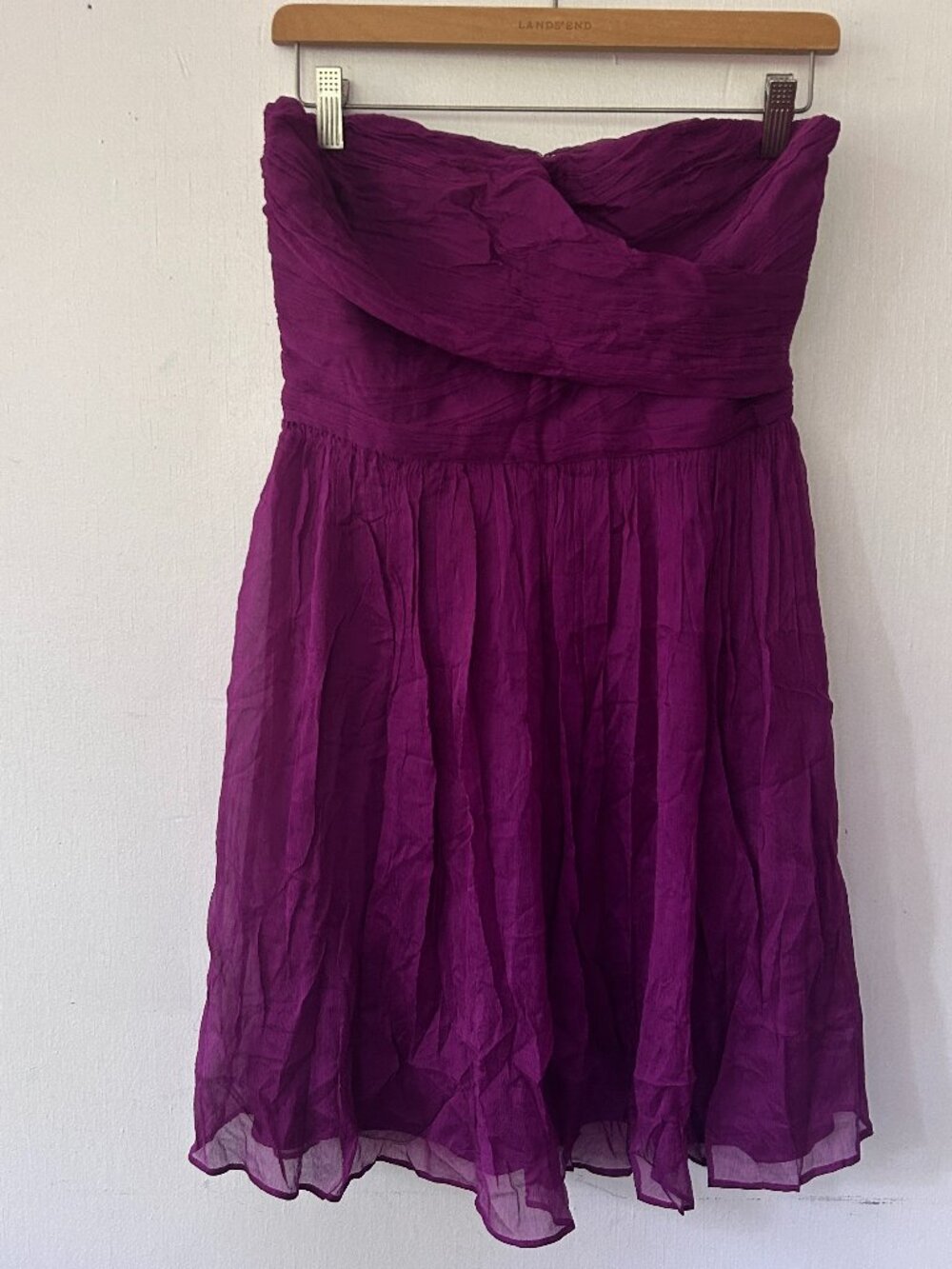 J.‎ Crew Silk Babydoll Dress Womens 6 Purple Sweetheart Neck Y2K Romantic Fairy